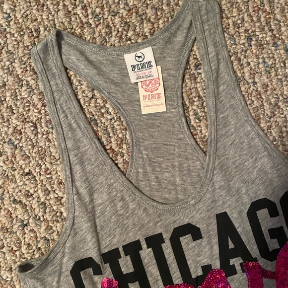 Victoria Secret Pink Chicago Sequin Tank Top Shirt - Picture 3 of 3